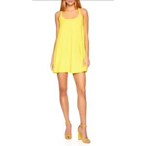 Susana Monaco  Racerback A-line Tank Dress - Lemon [‎ Medium ]